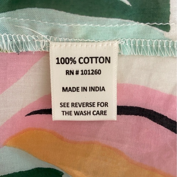 True Destinations Tropical Print Shirt Dress Swim Cover Up - Picture 6 of 7